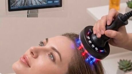Scalp analysis and LED scalp treatment at Heaven Head Spa Vancouver for itchy scalp, dandruff and hair wellness